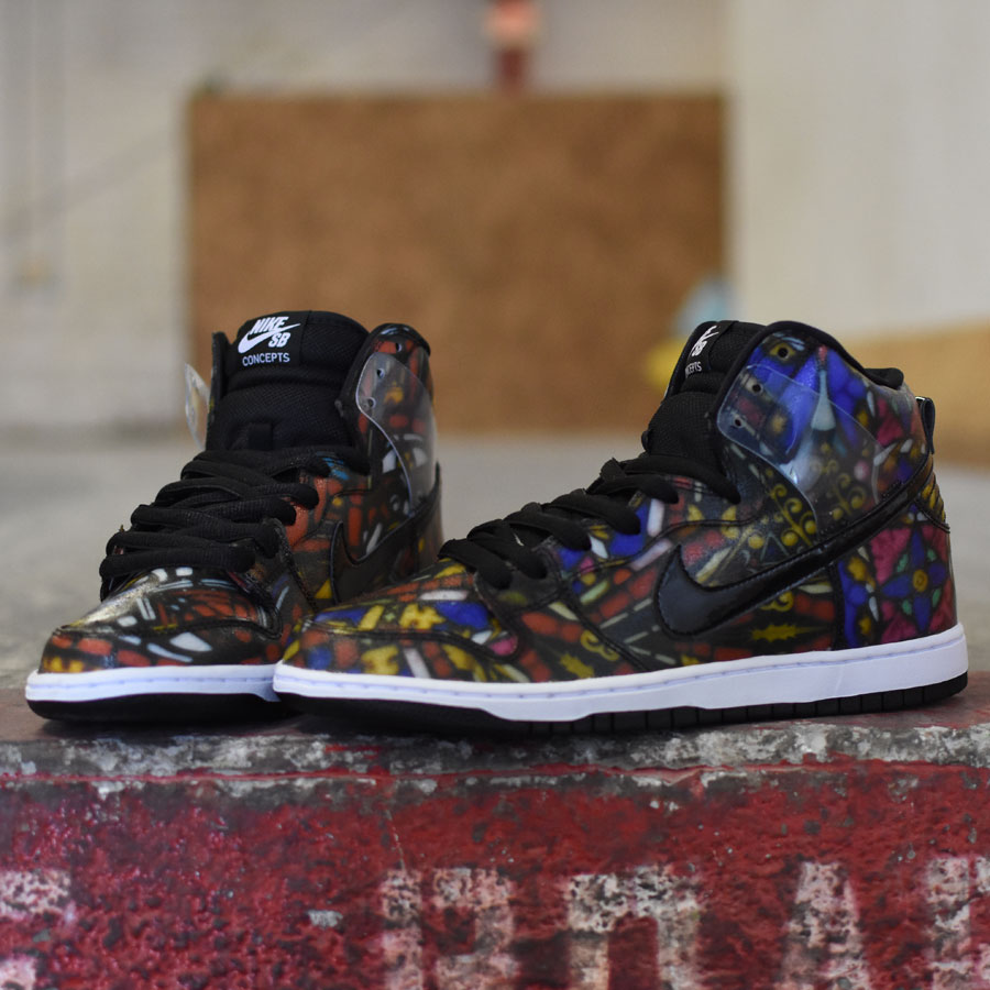 Nike SB x CNCPTS Dunk High Premium Stained Glass