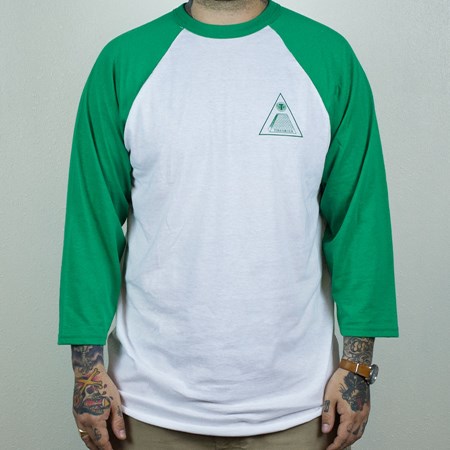 Theories Theoramid Raglan T Shirt, Color: Green, White