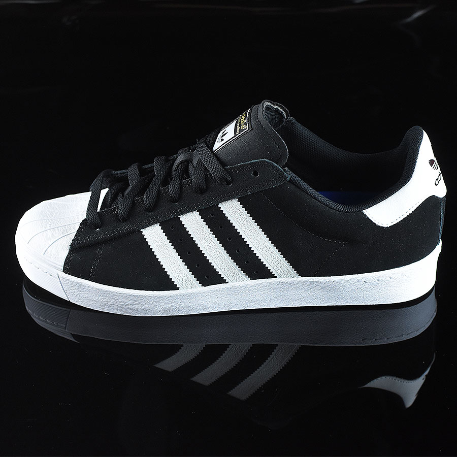 adidas superstar suede black and white