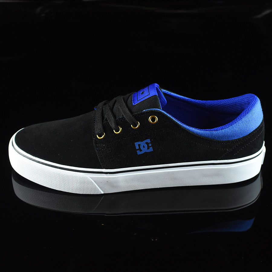 blue and black dc shoes